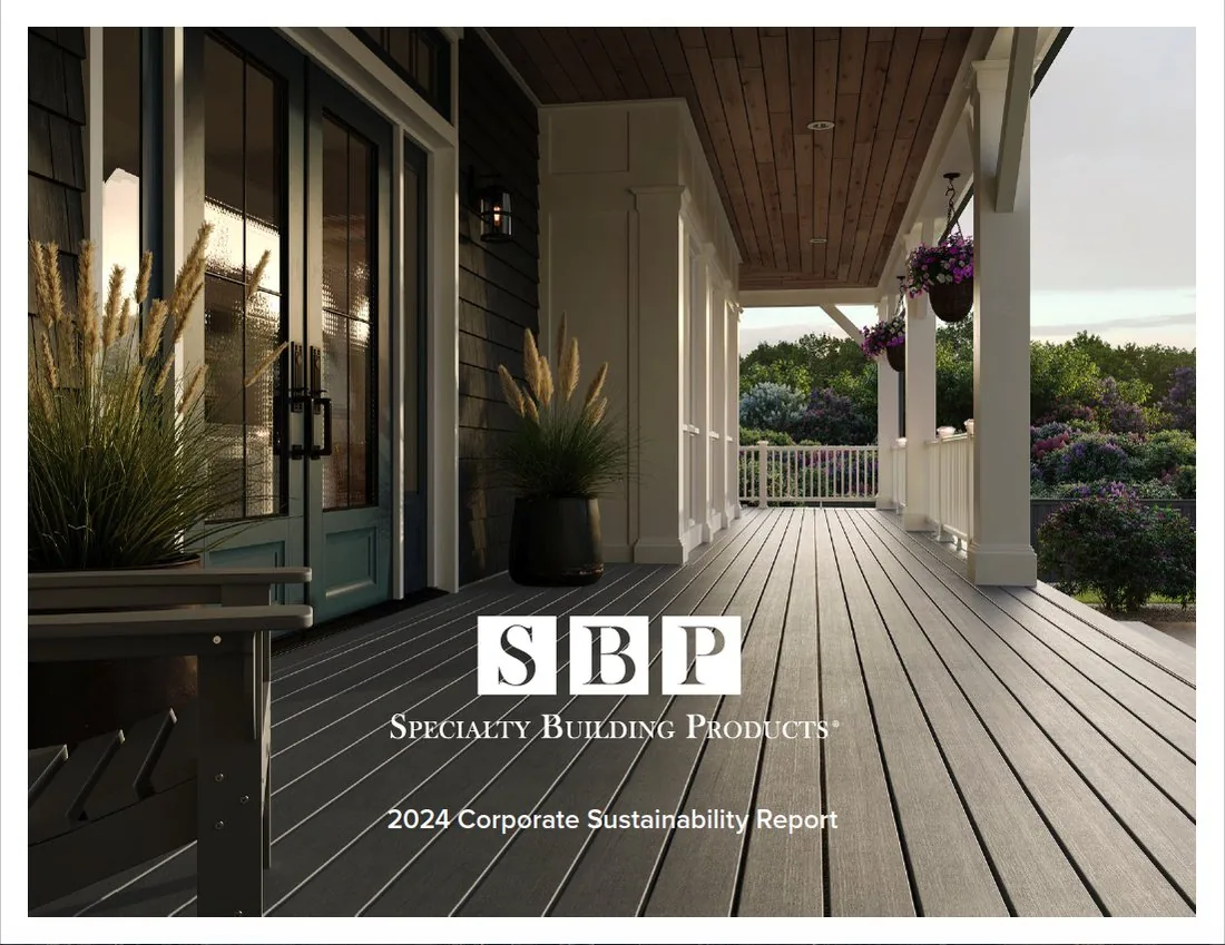 Specialty Building Products — 2024 Corporate Sustainability Report